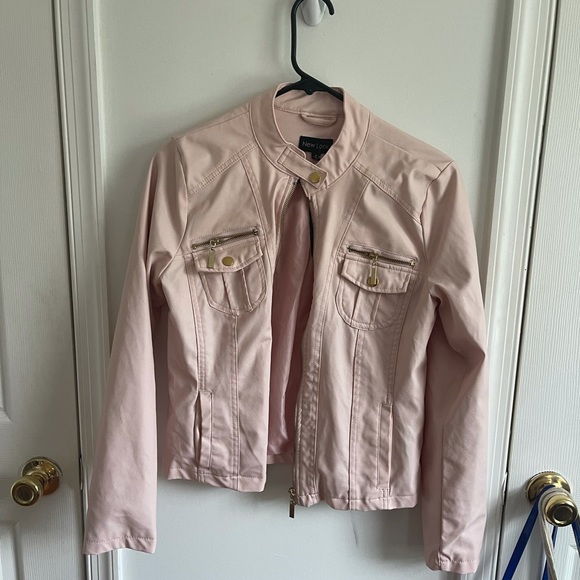 New Look Jackets \u0026 Coats | New Look Pink Leather Jacket | Color: Pink | Size: M | Kat_Niss's Closet